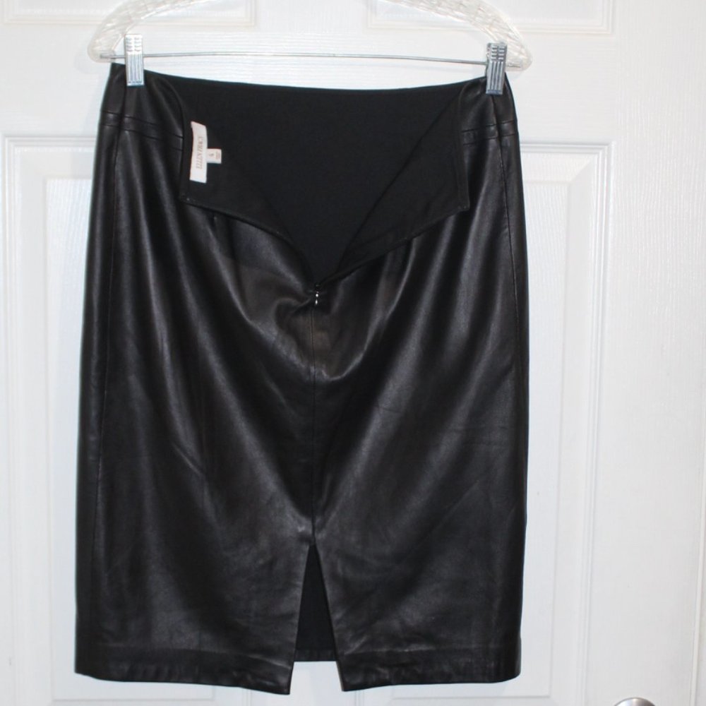 Ellen Tracy Women 4 Genuine Leather Skirt - Picture 7 of 7